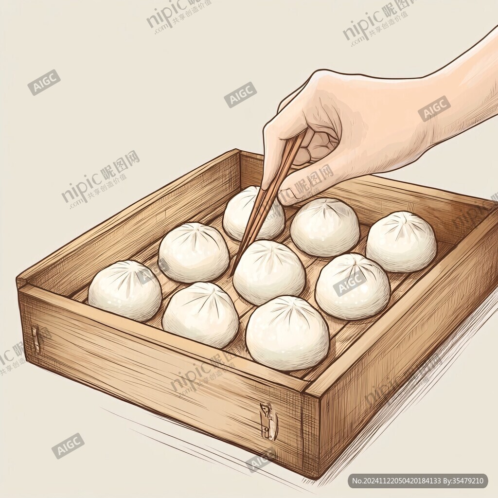 小籠包插畫