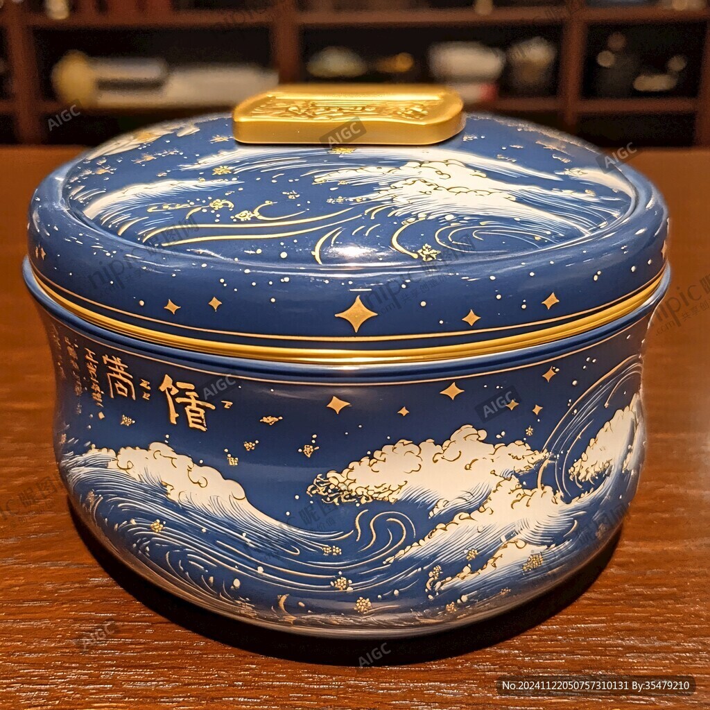 茶葉罐上的圖