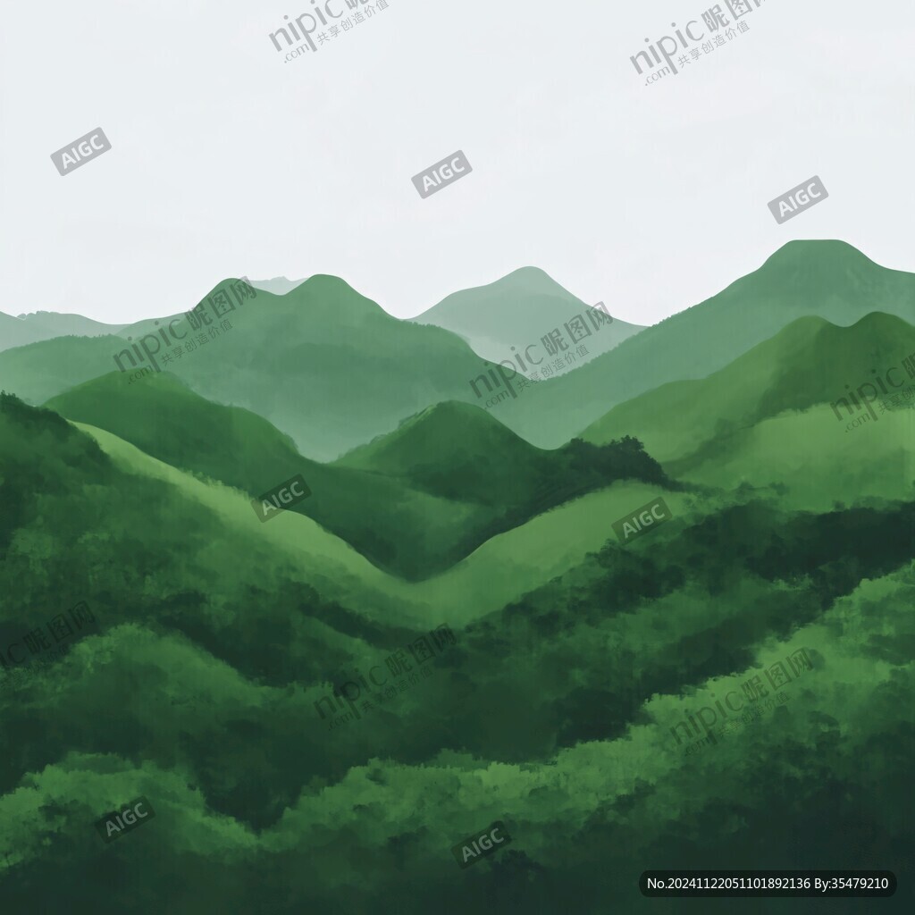墨綠色山巒