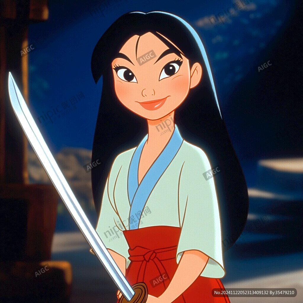 卡通女俠頭像