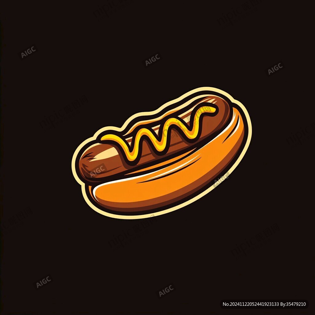 熱狗插畫logo
