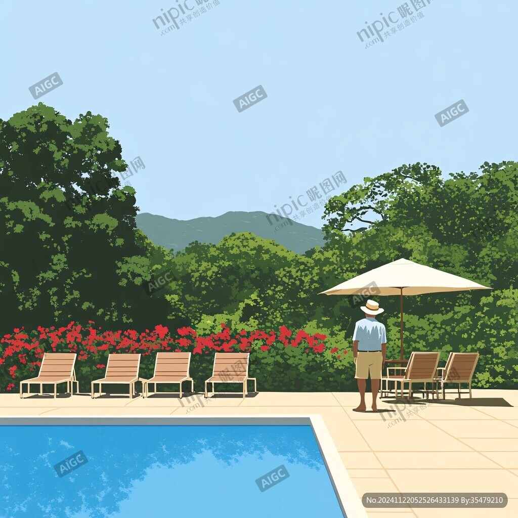 水池插畫