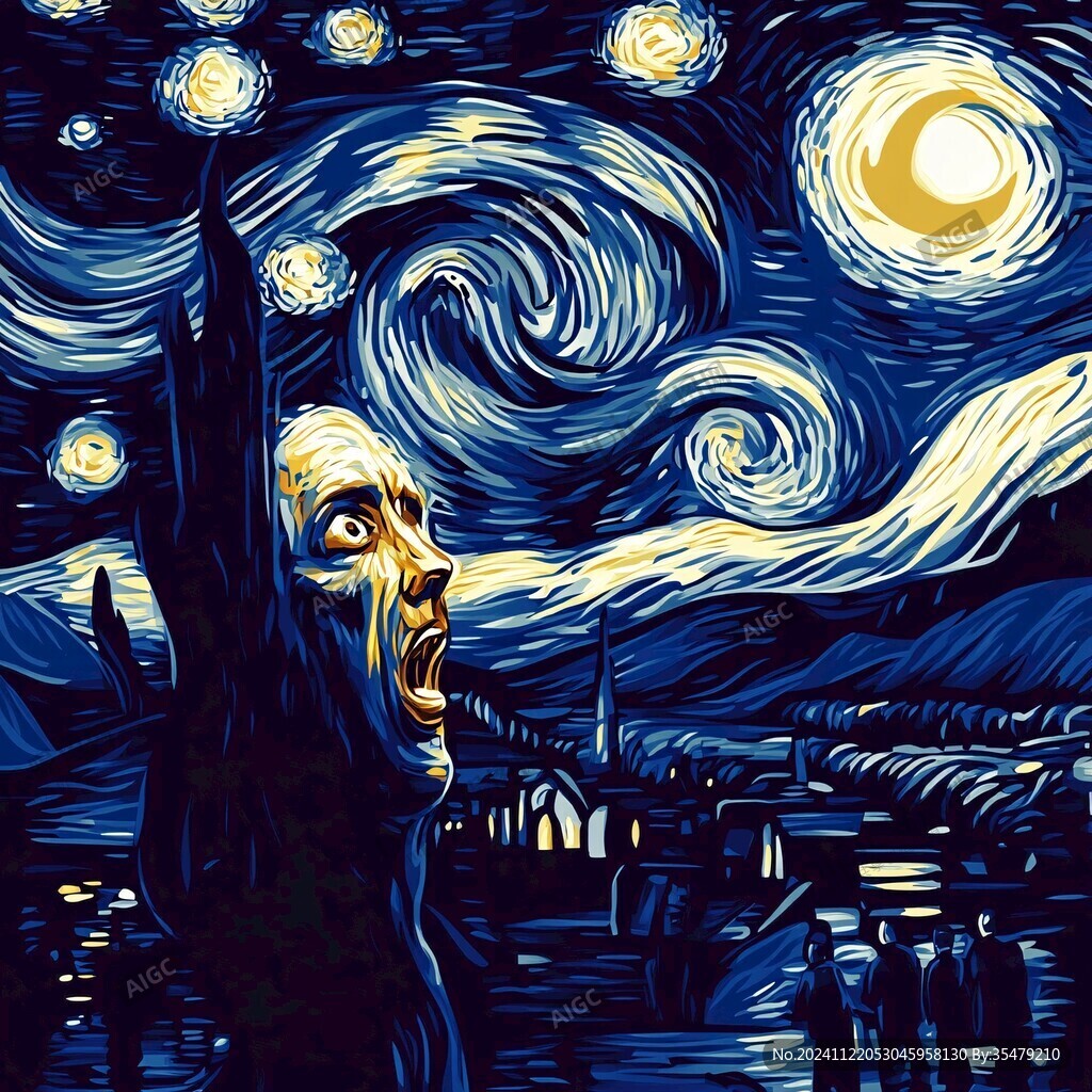 黑夜裝飾畫