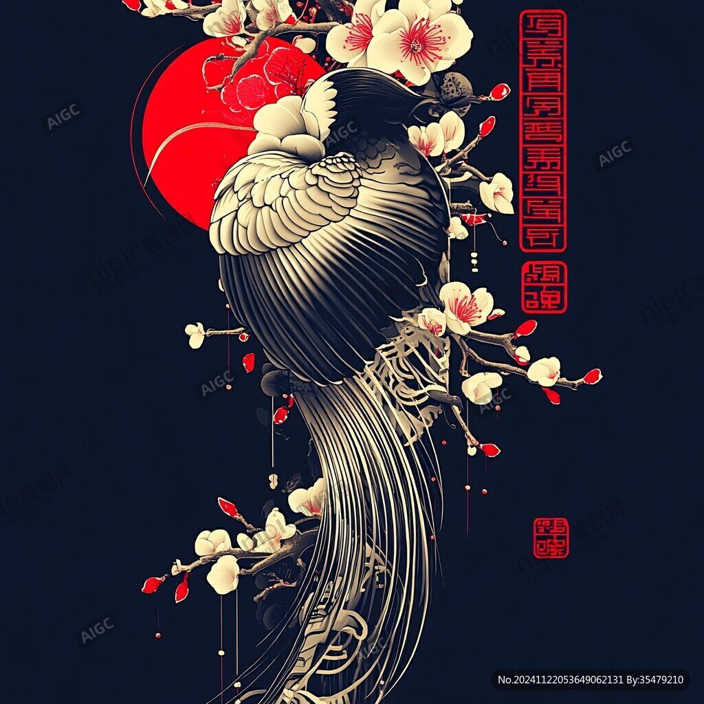 中式喜鵲登梅