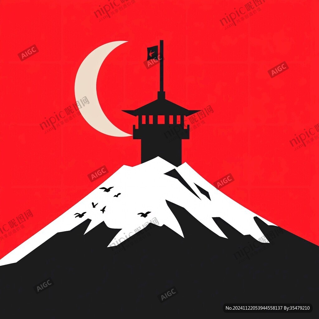 富士山插畫