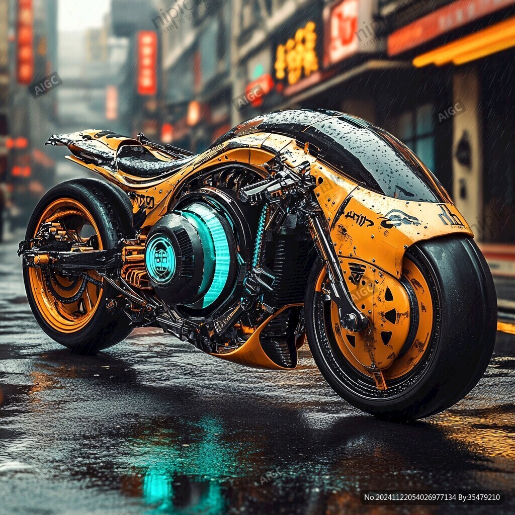科技感的摩托車