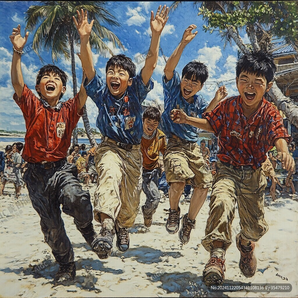 歡樂題材油畫