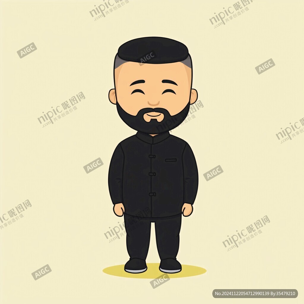 卡通回族男