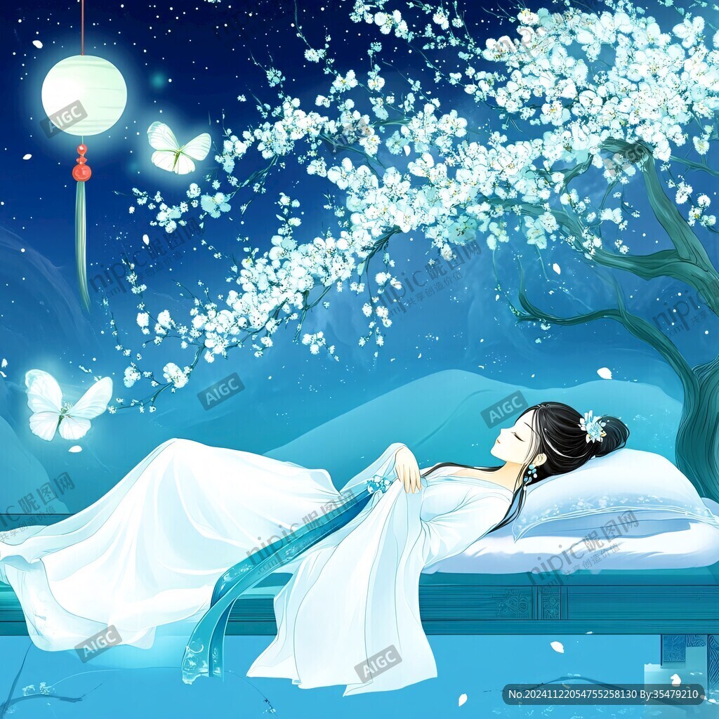 中秋古裝插畫
