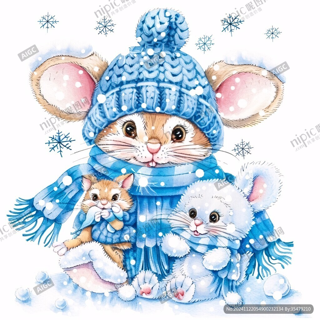 鼠年手繪畫