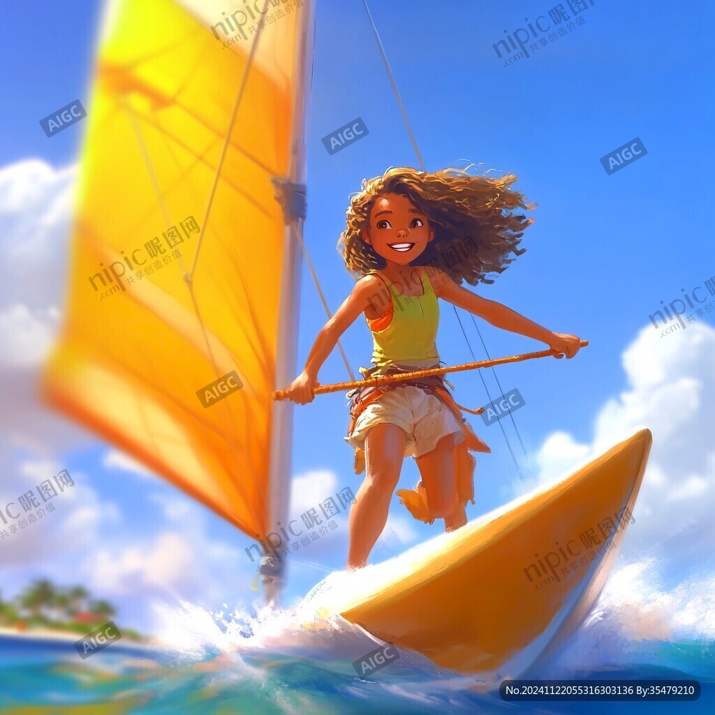 勇往直前沖浪美女