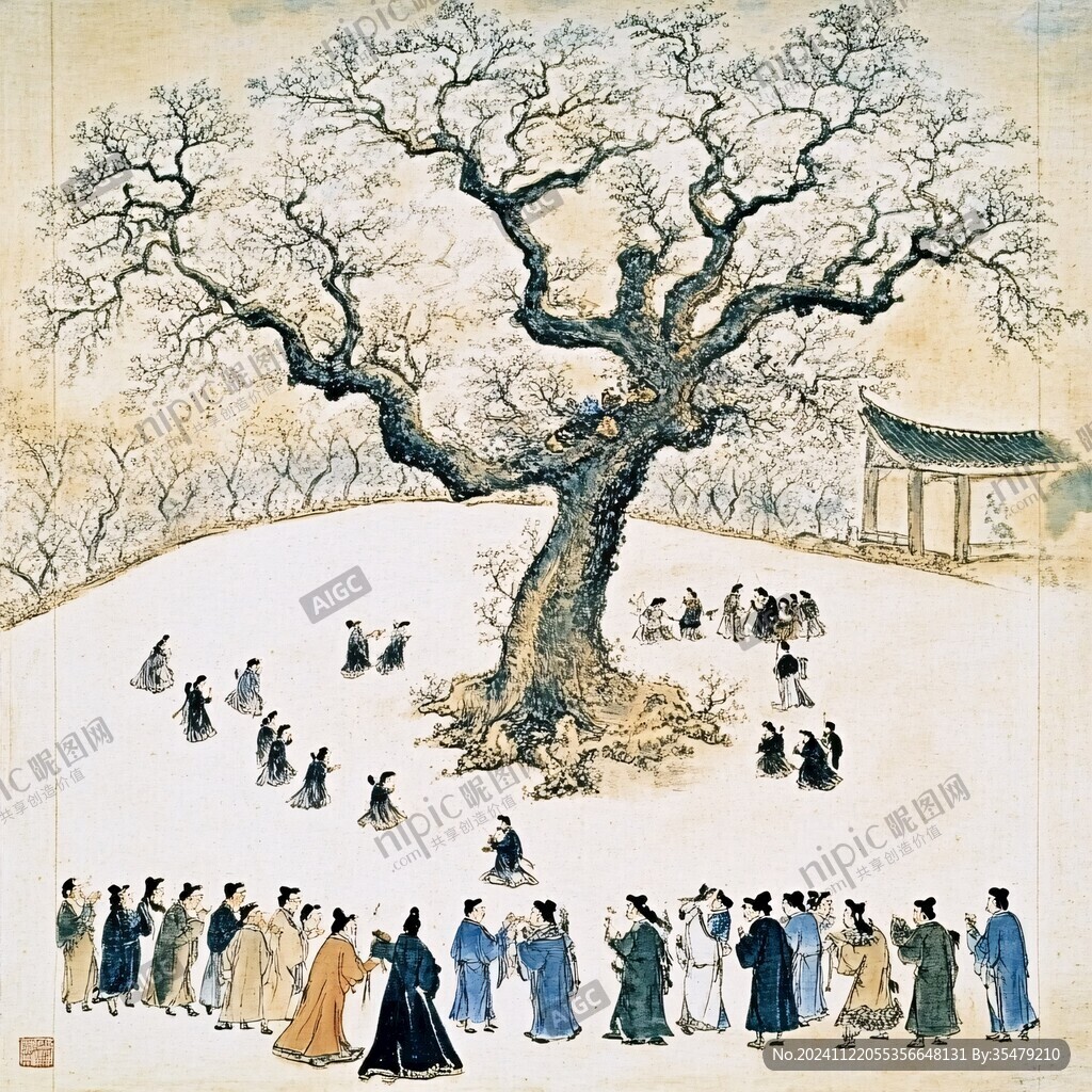 里堂行樂(lè)圖軸