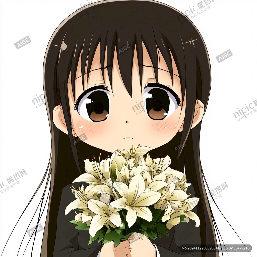 賣花q版女孩