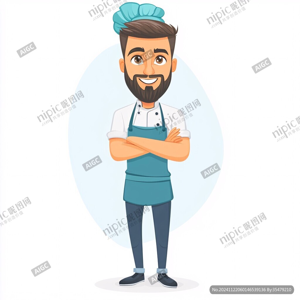 男廚師交叉雙臂頭像