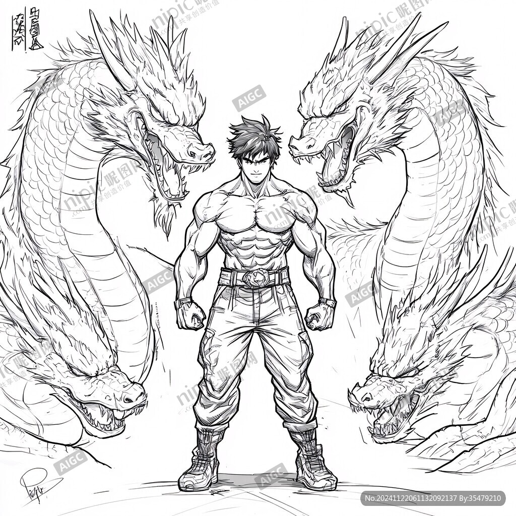 金龍線稿