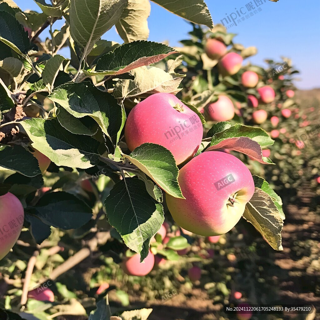 豐收的果園歪嘴蘋果