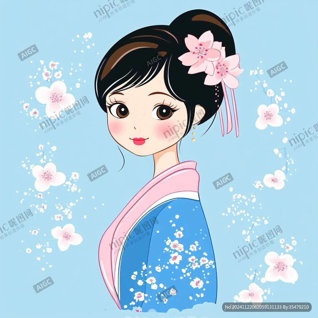 卡通日本女孩