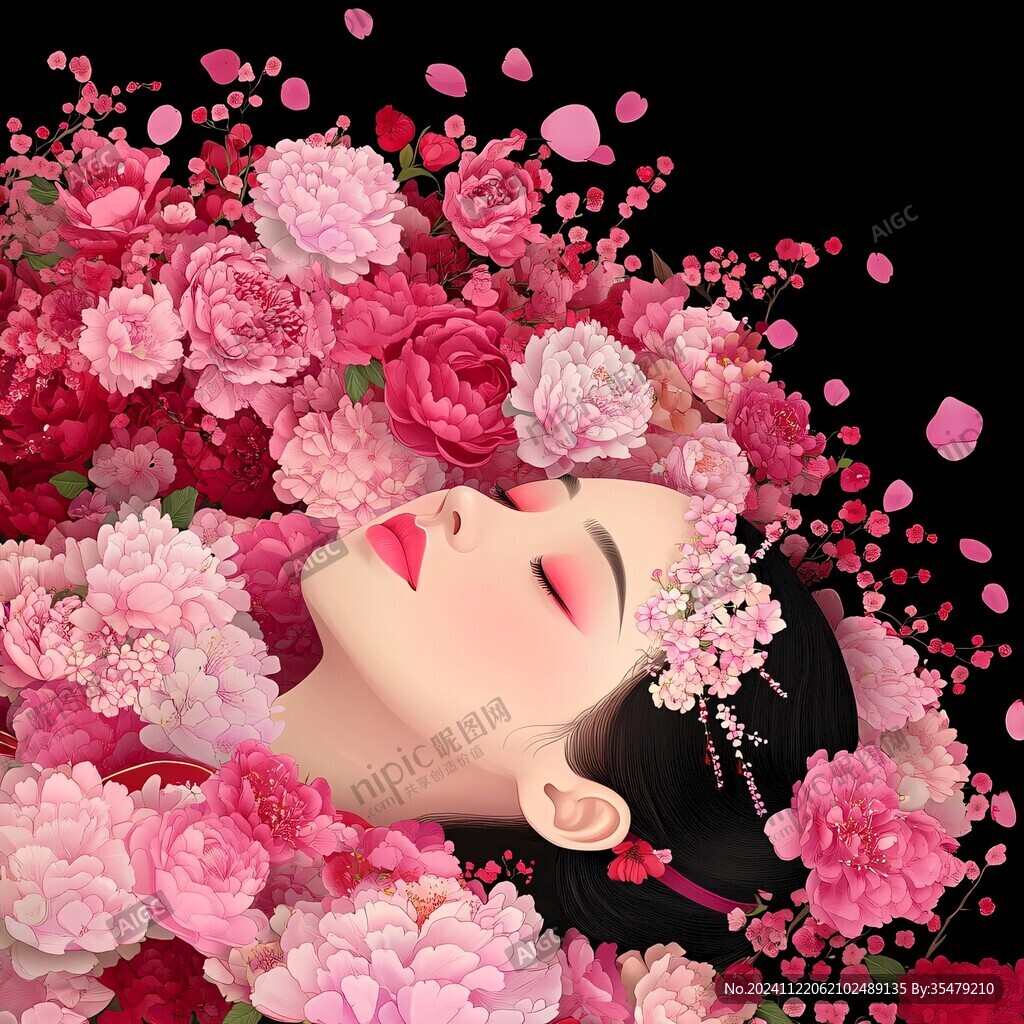 古典美人臥像