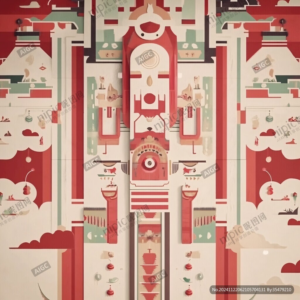 俄羅斯科技感建筑插畫