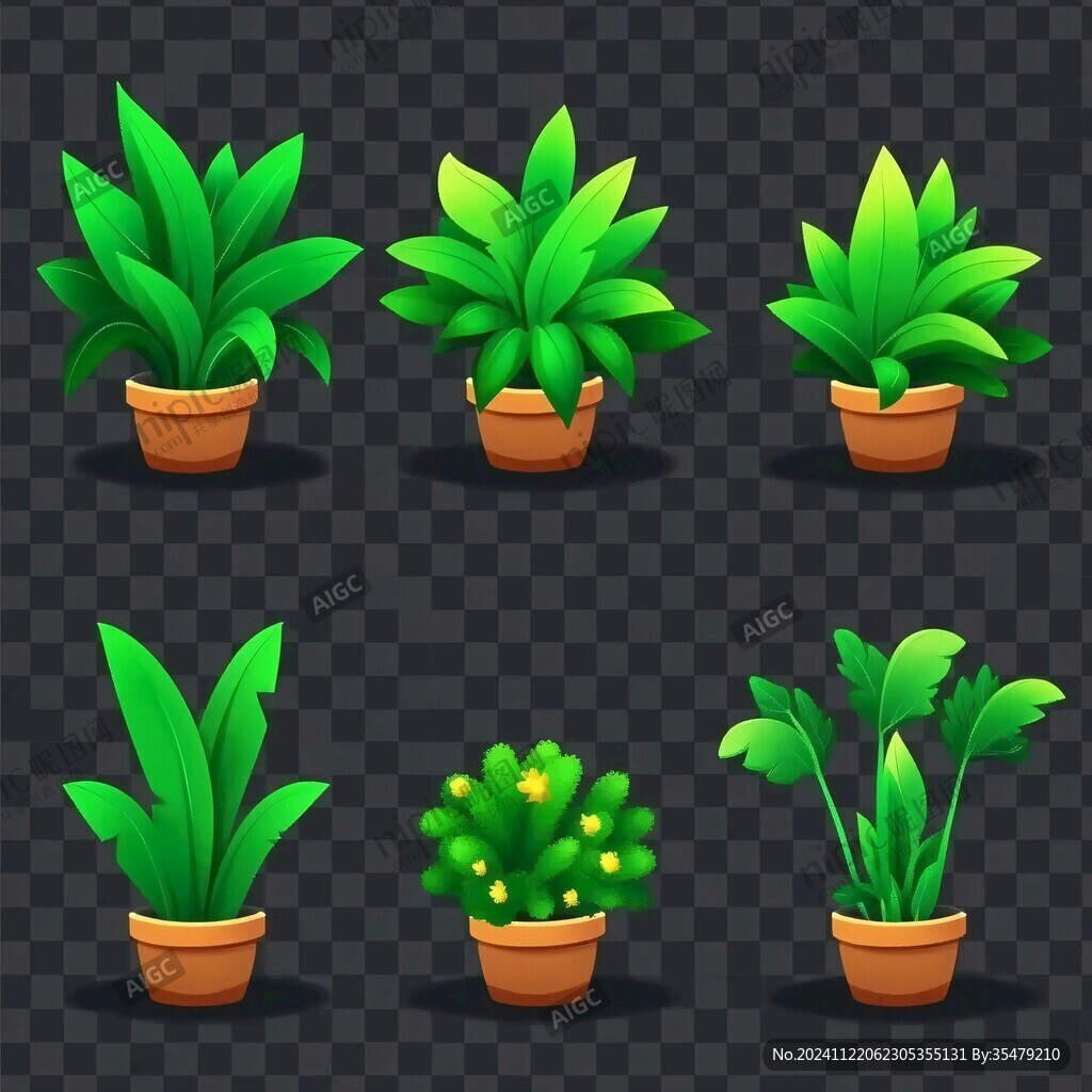 綠色的盆栽植物