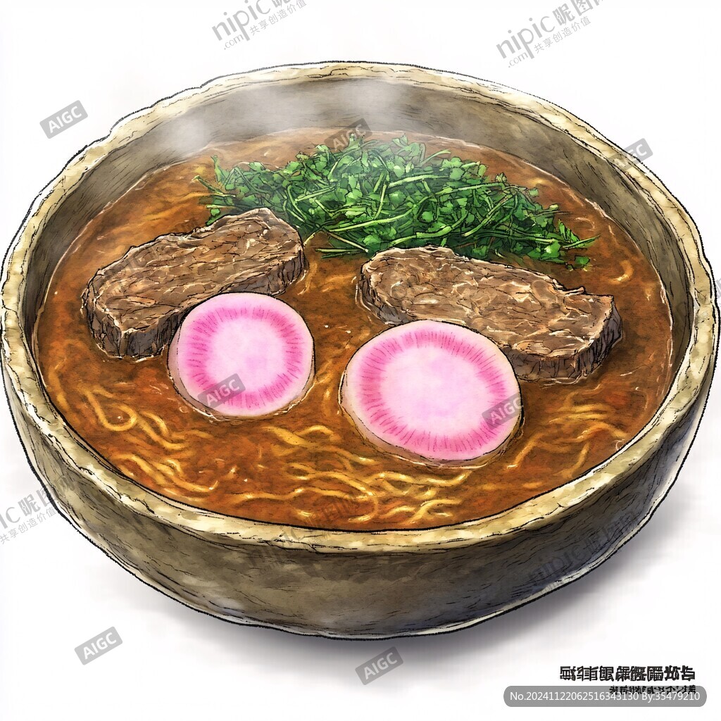 牛肉冷面插畫