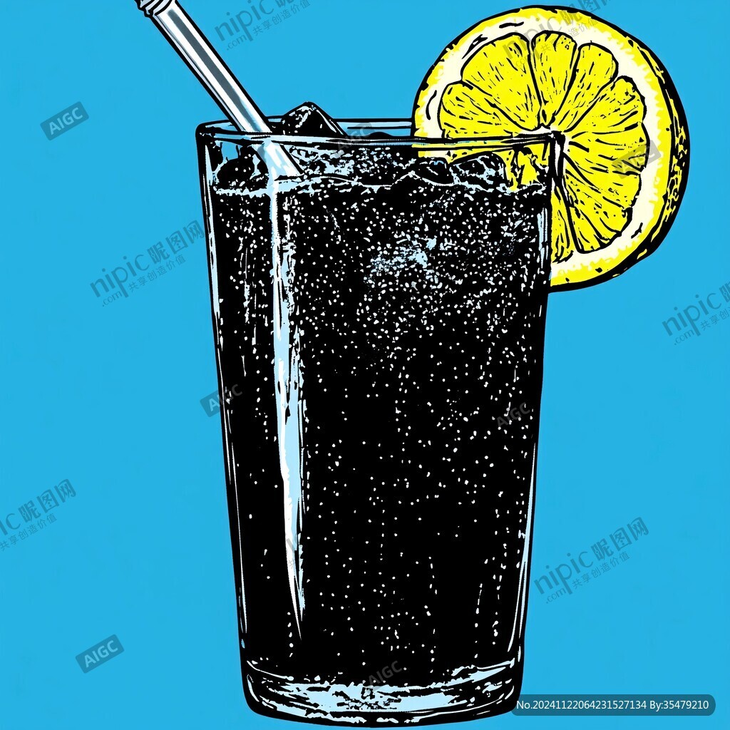 手繪果汁檸檬水飲料
