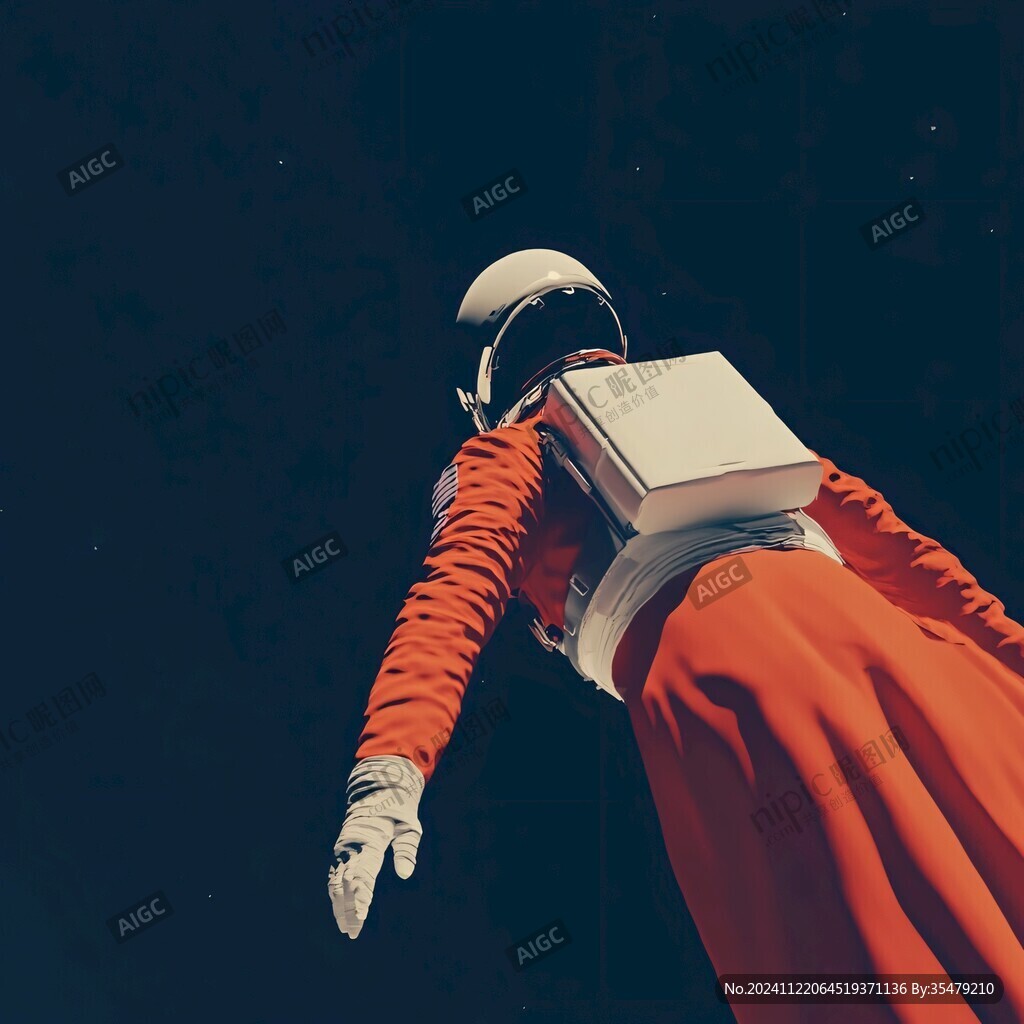身穿白色宇航服的宇航員