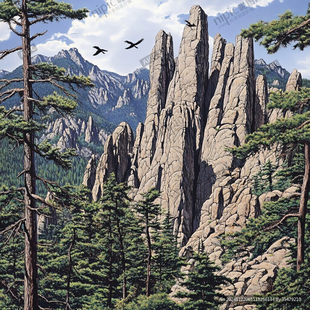 松石風景畫