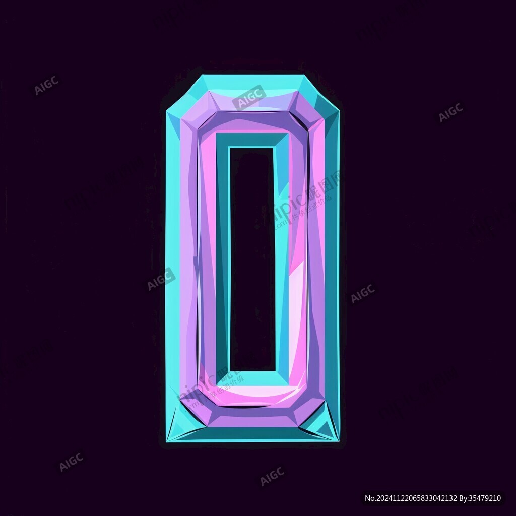 創意立體質感數字0