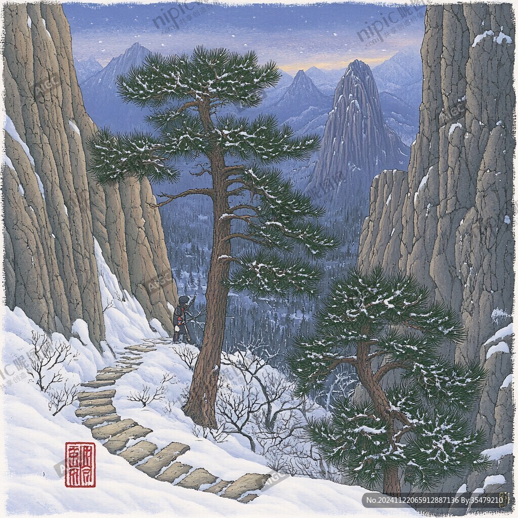 長白松插畫