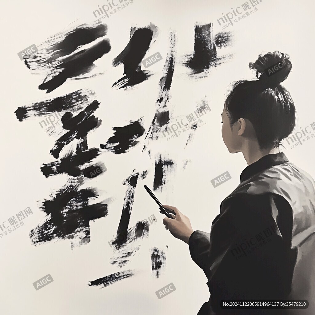 直播首秀毛筆字