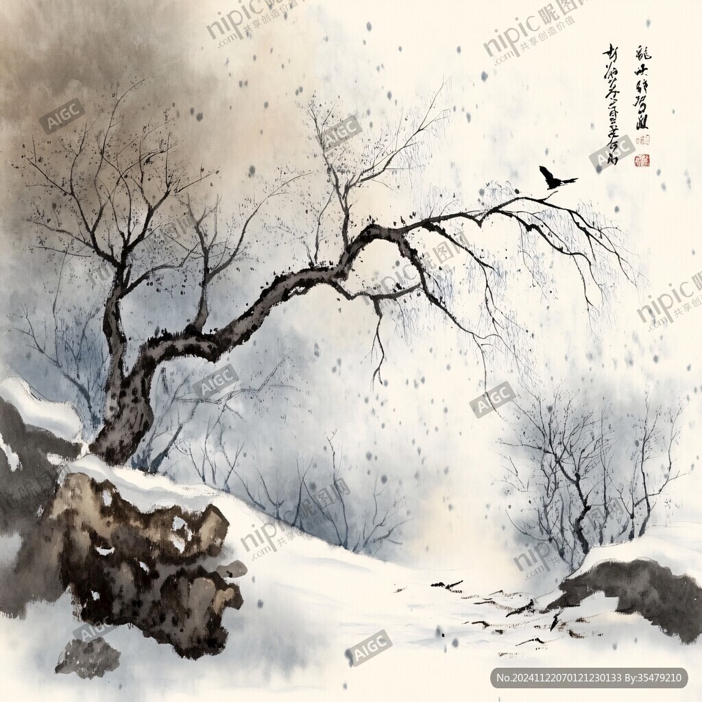 霧凇插畫