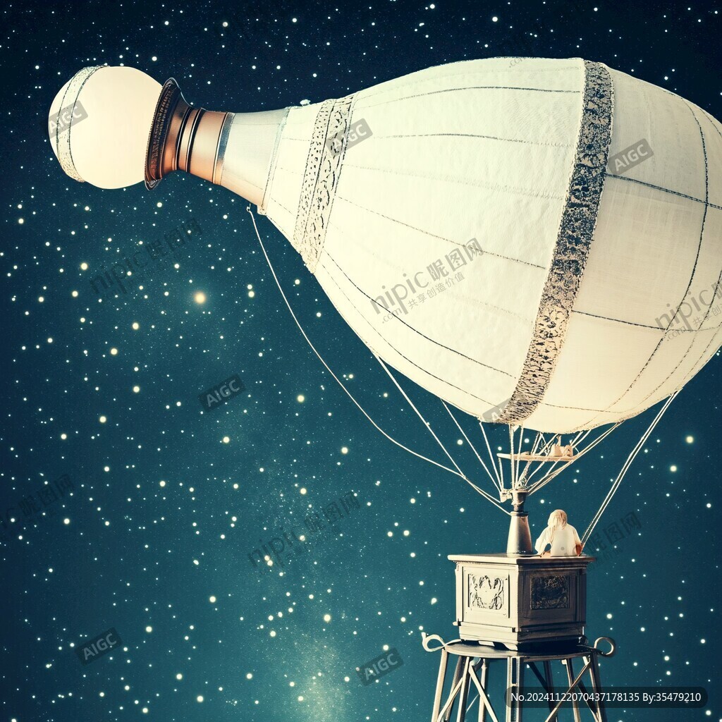 立體熱氣球宇宙飛船