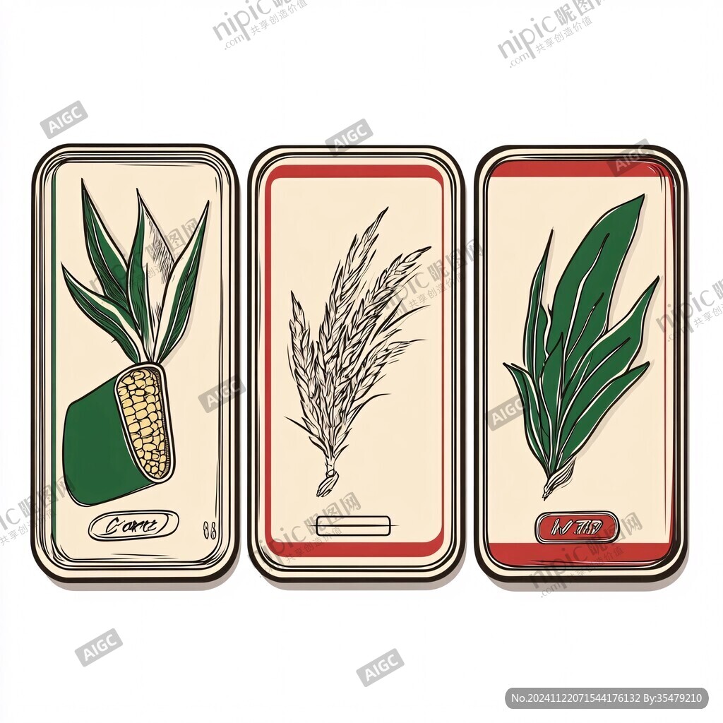 小麥產品插畫