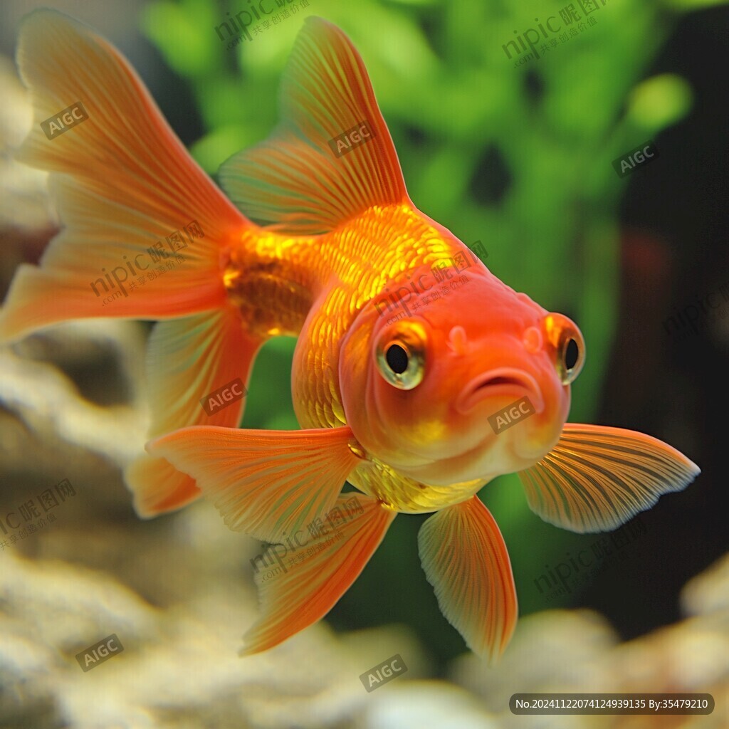 清澈紅金魚
