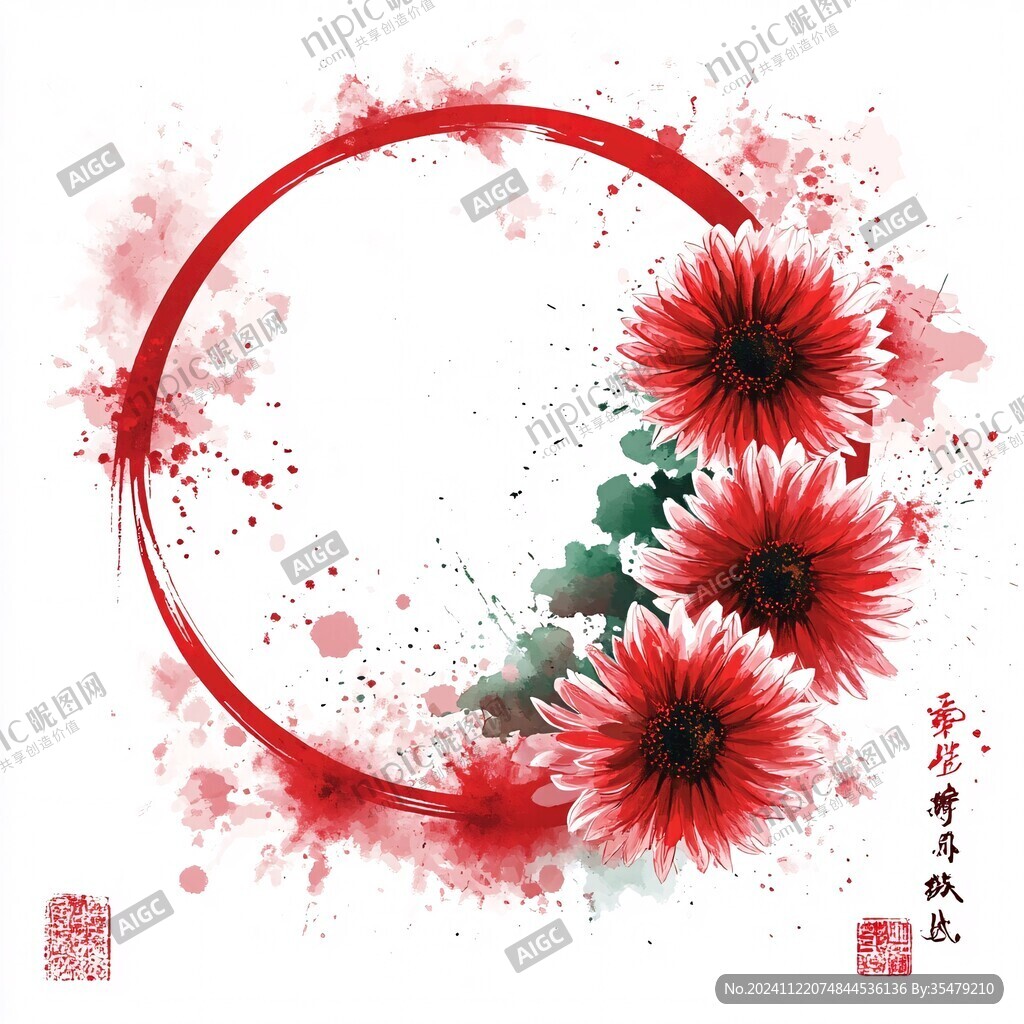 抽象菊花素材