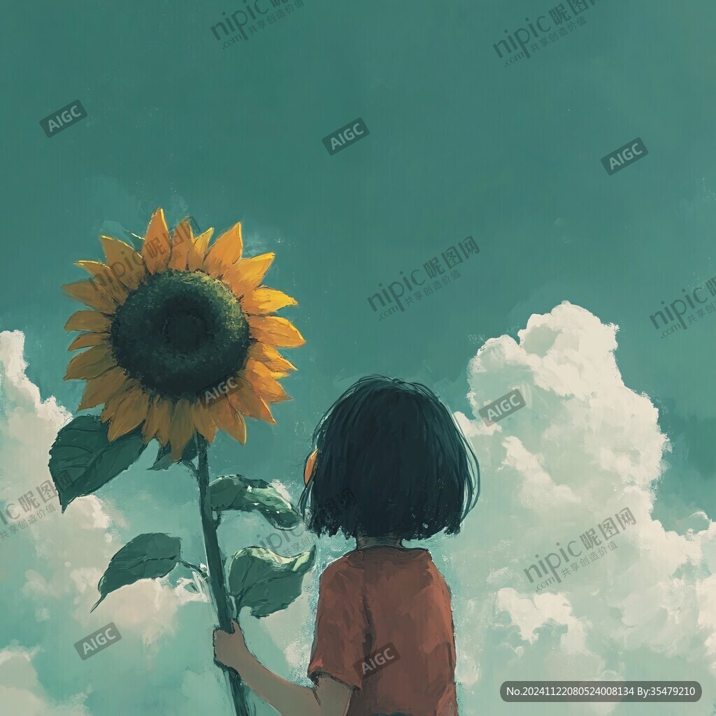 向日葵兒插