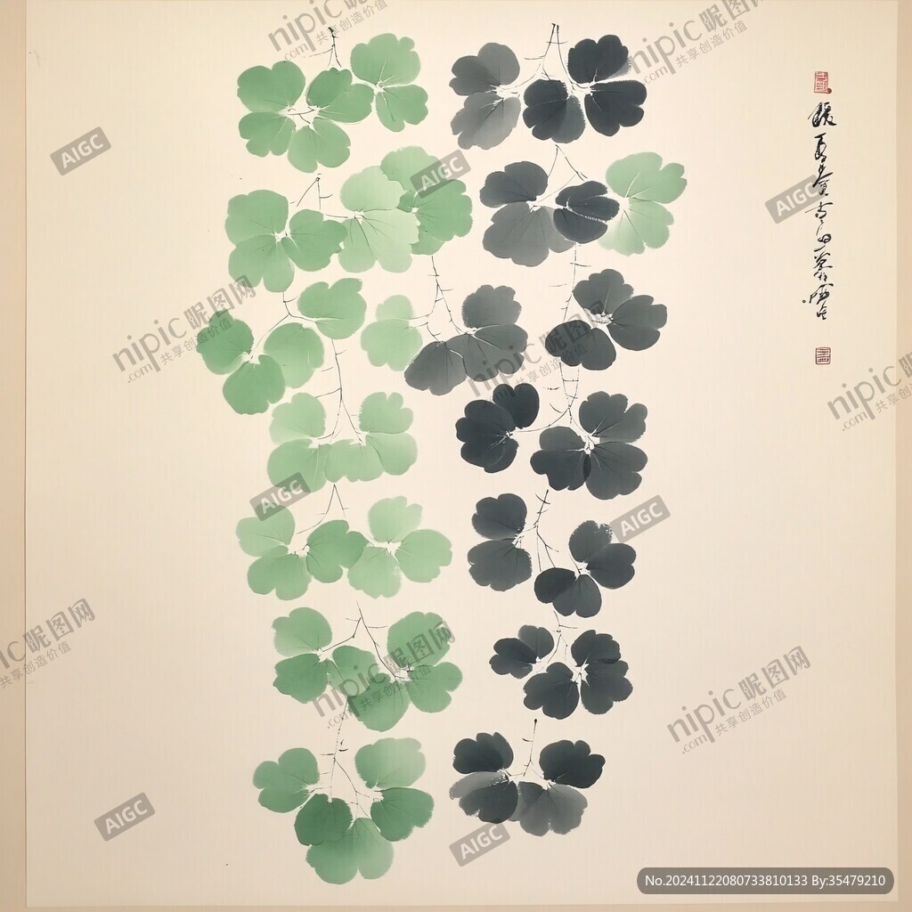 幸運草壁紙海報模板