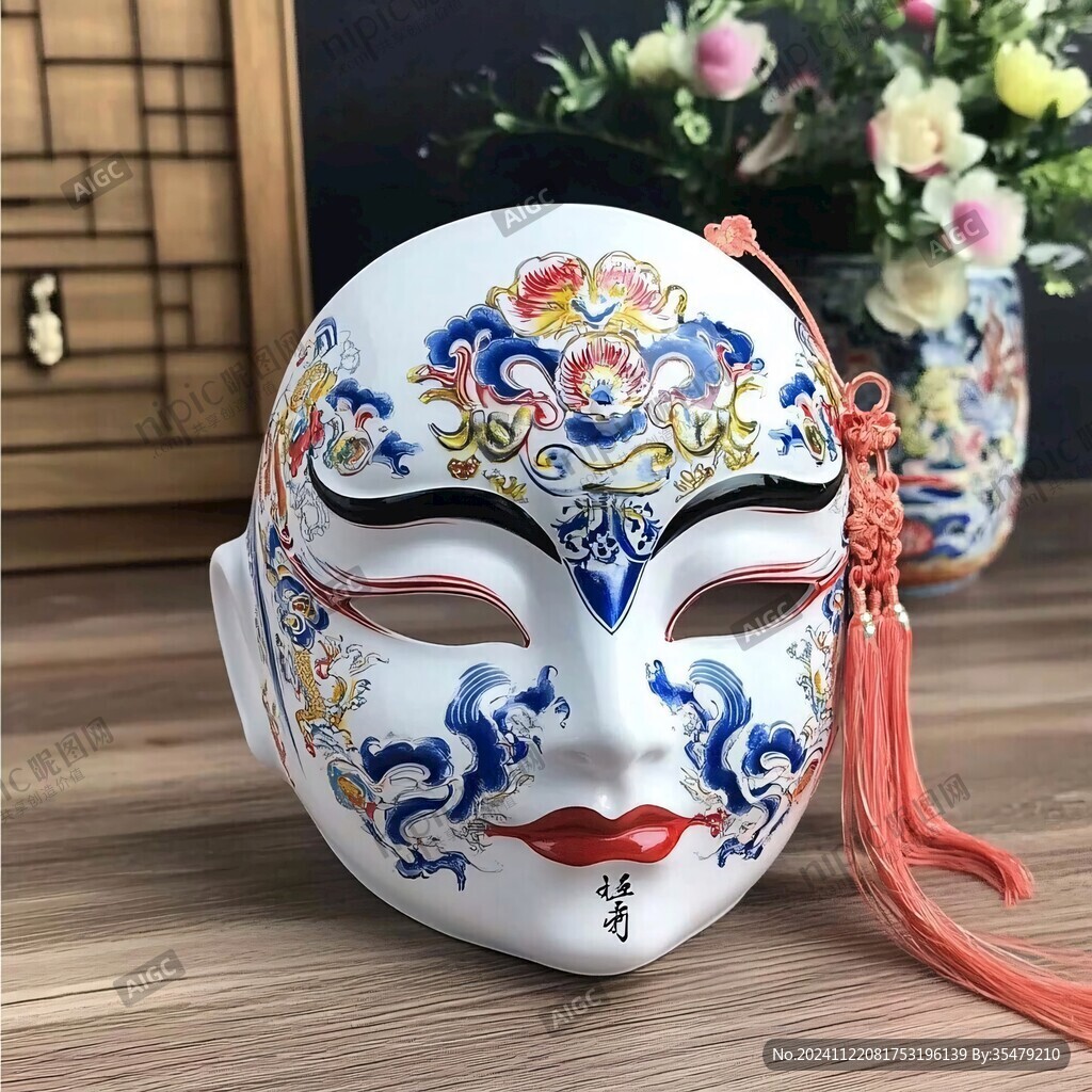 花臉面具川劇工藝品