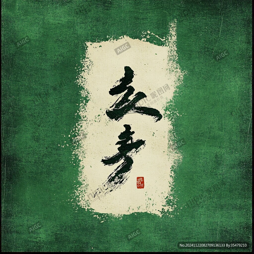 功夫毛筆字海報