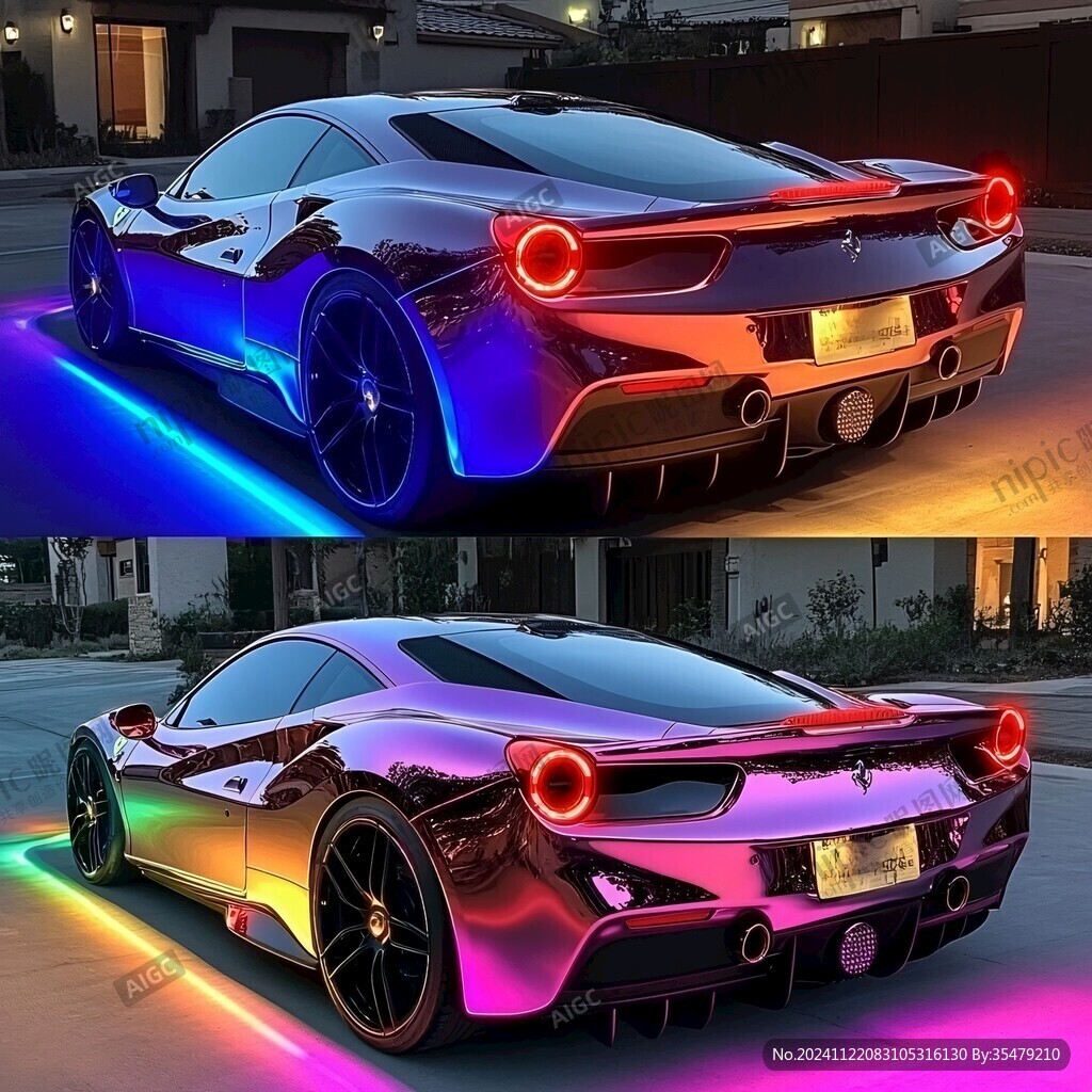 發光的車酷炫車