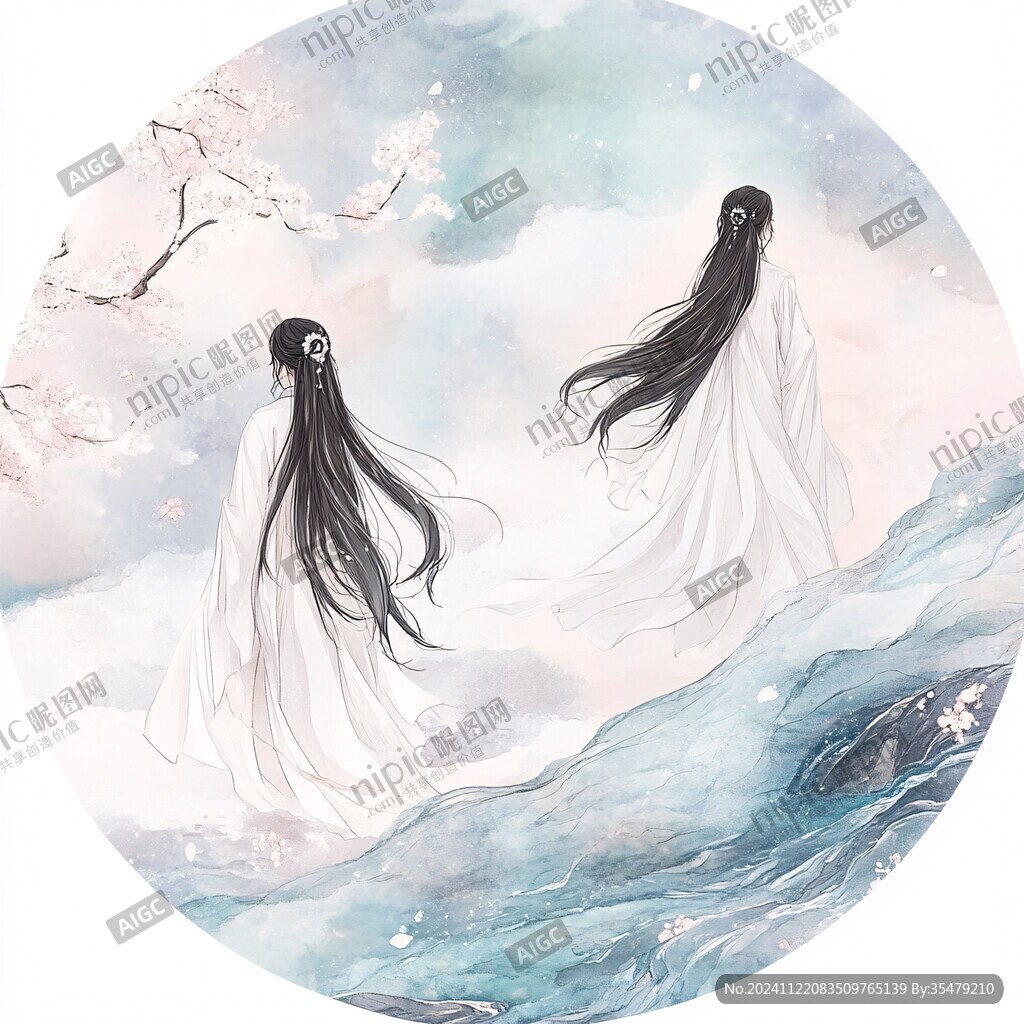 古風(fēng)情侶插畫
