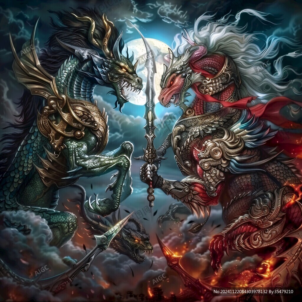 高清雙龍圖片