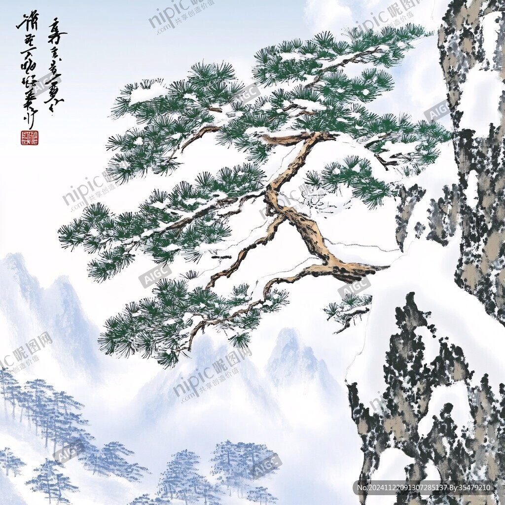 鼠繪迎客松