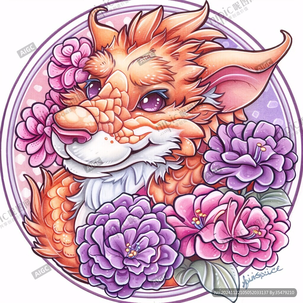 狐貍與牡丹花