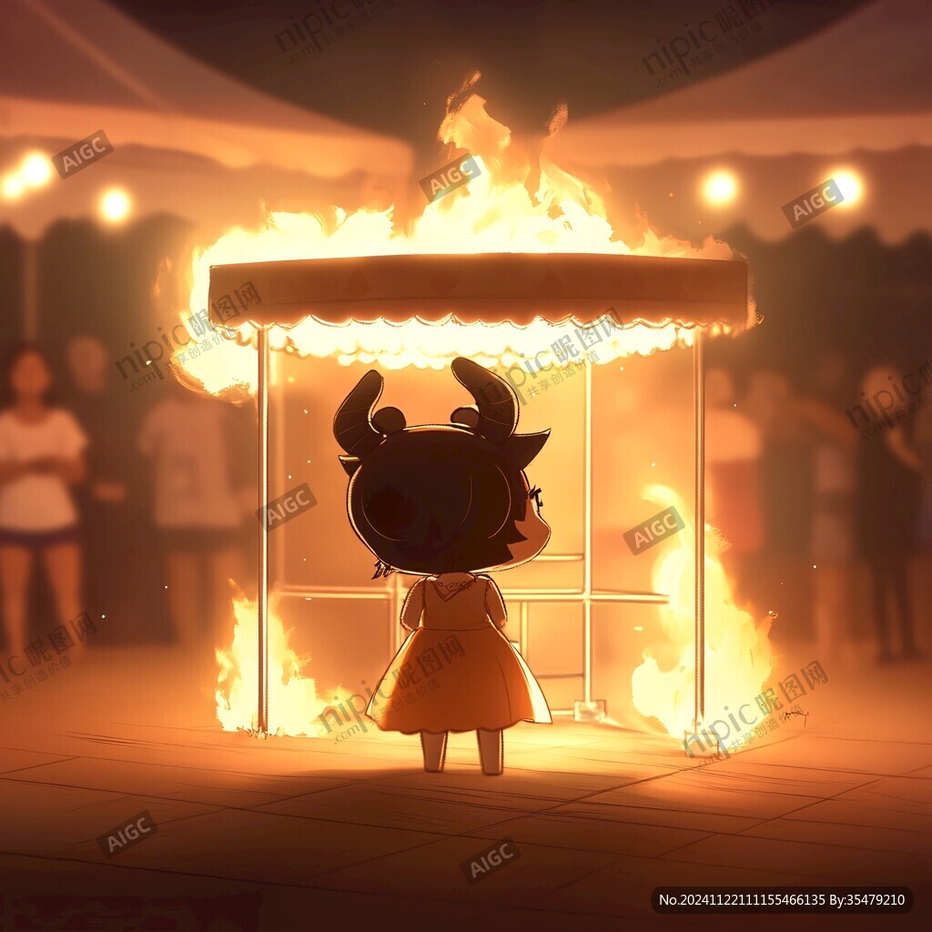 火苗組合插畫