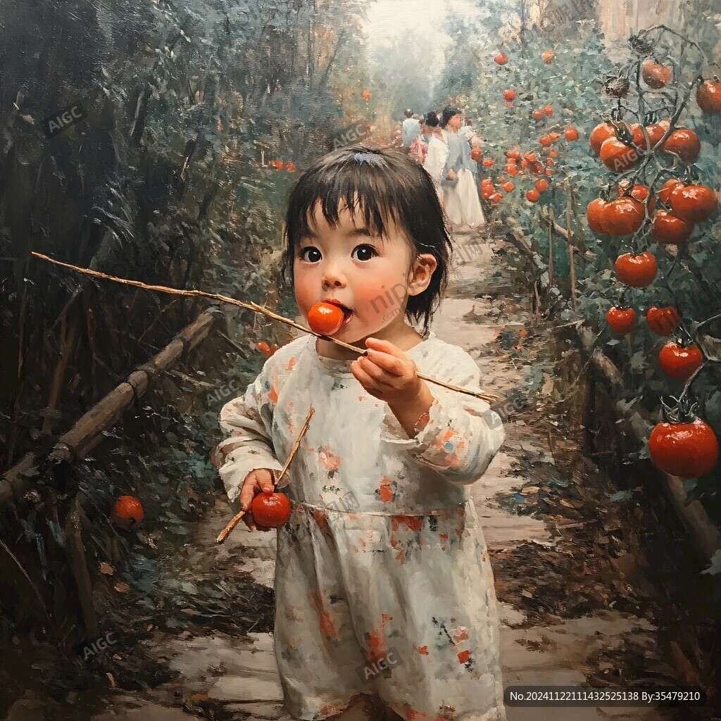 摘果實(shí)的陶瓷少女