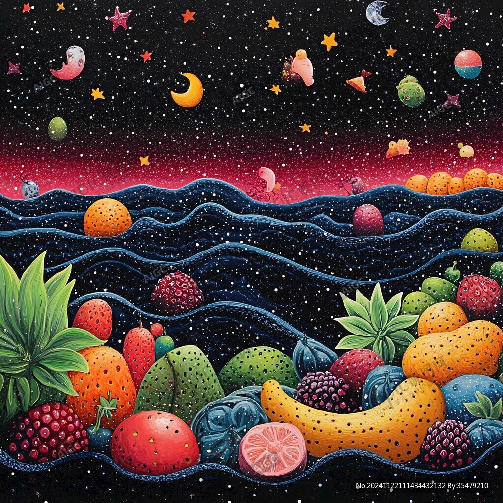 夢幻夜晚立體畫