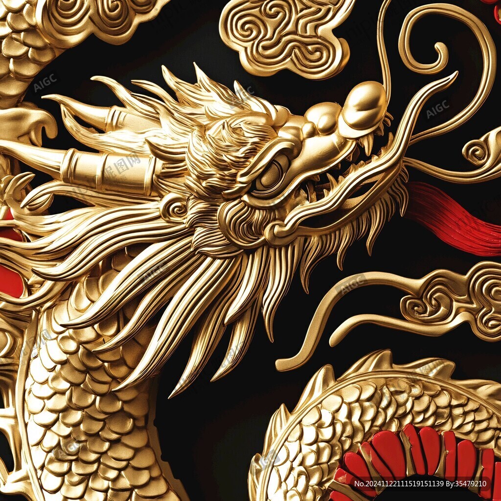 金色龍紋金龍蒼龍青龍