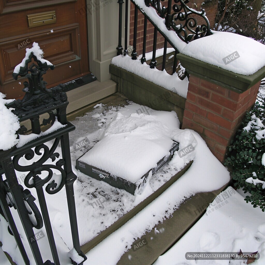 庭院積雪